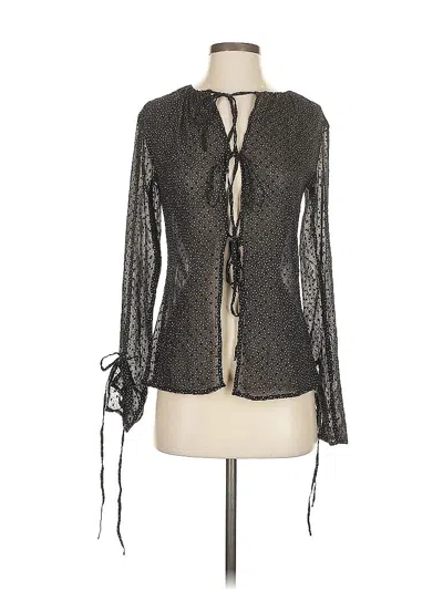 Pre-owned Na-kd Long Sleeve Blouse In Black