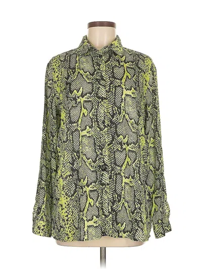 Pre-owned Na-kd Long Sleeve Blouse In Green