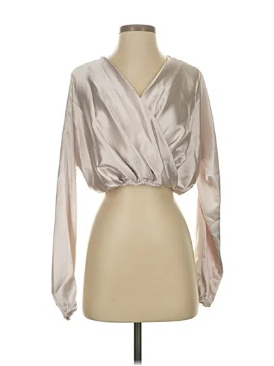 Pre-owned Na-kd Long Sleeve Blouse In Silver
