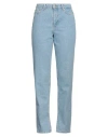 Na-kd Woman Denim Pants Blue Size 4 Cotton In Blue