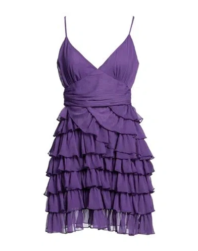 Na-kd Woman Short Dress Purple Size 2 Polyester