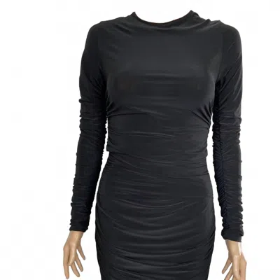 Na-kd Women's Ruched Mesh Dress In Black
