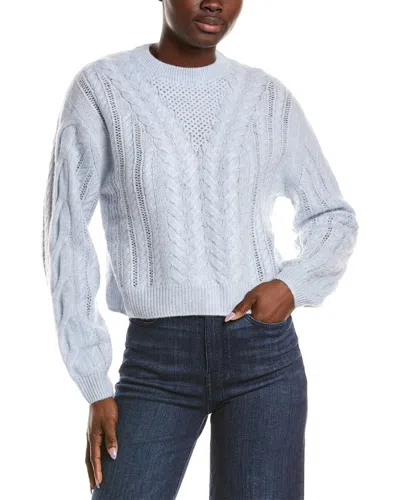 Naadam Airy Cable Crewneck Cashmere Sweater In Gray