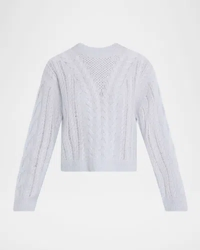 Naadam Airy Cable-knit Cashmere Sweater In Gray