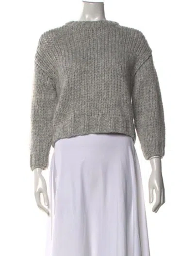 Pre-owned Naadam Alpaca Crew Neck Sweater In Grey