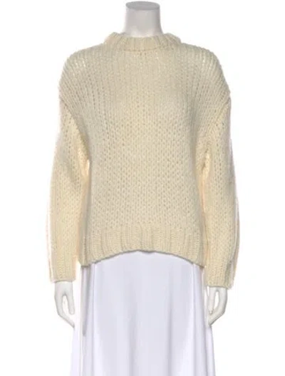 Pre-owned Naadam Alpaca Mock Neck Sweater In Neutral