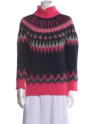 Pre-owned Naadam Alpaca Printed Sweater In Pink