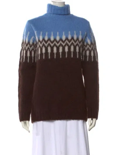 Pre-owned Naadam Alpaca Printed Sweater W/ Tags In Brown