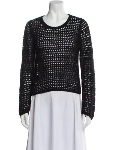 Pre-owned Naadam Alpaca Scoop Neck Sweater In Black