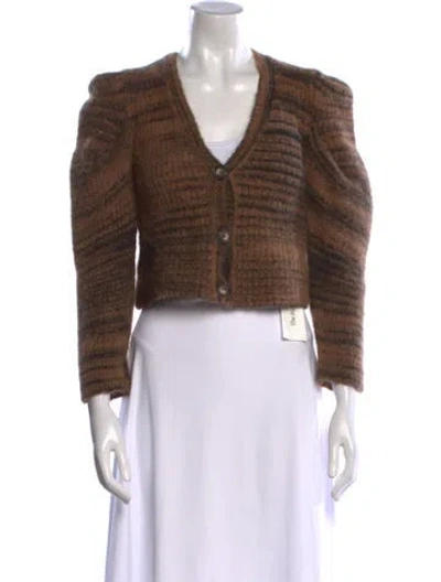 Pre-owned Naadam Alpaca Striped Sweater In Black