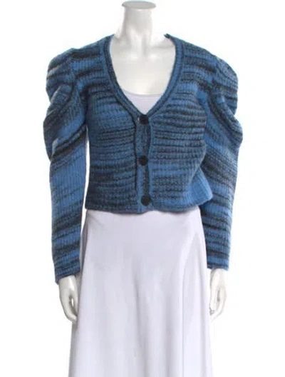 Pre-owned Naadam Alpaca Striped Sweater In Blue