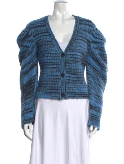Pre-owned Naadam Alpaca Striped Sweater In Blue