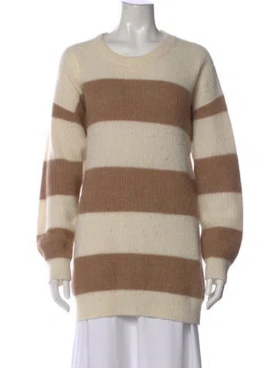 Pre-owned Naadam Alpaca Striped Sweater In Neutral