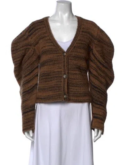 Pre-owned Naadam Alpaca Striped Sweater W/ Tags In Brown