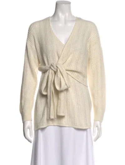 Pre-owned Naadam Alpaca V-neck Sweater In Neutral