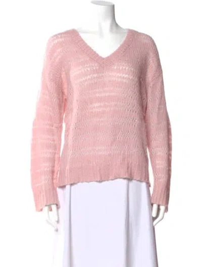 Pre-owned Naadam Alpaca V-neck Sweater In Pink