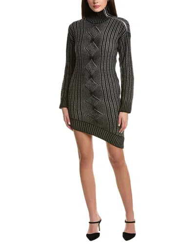 Naadam Asymmetrical Wool & Cashmere-blend Sweaterdress In Black