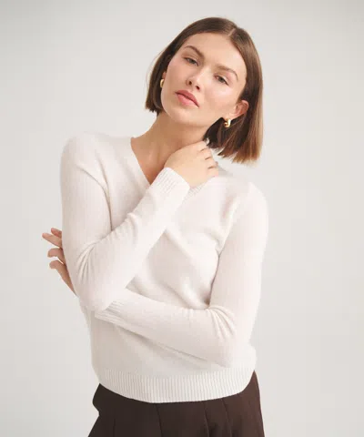 Naadam Basic Cashmere V-neck Sweater In Red