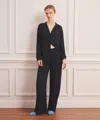 Naadam Breathable Button Up Sleep Shirt In Black