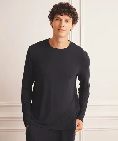Naadam Breathable Long Sleeve Sleep Tee In Black