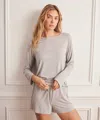 Naadam Breathable Long Sleeve Sleep Tee In Gray