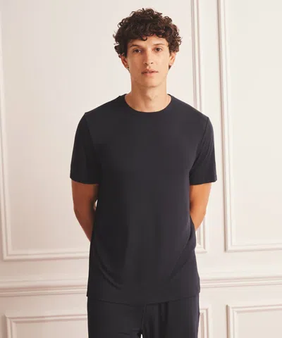 Naadam Breathable Short Sleeve Sleep Tee In Blue