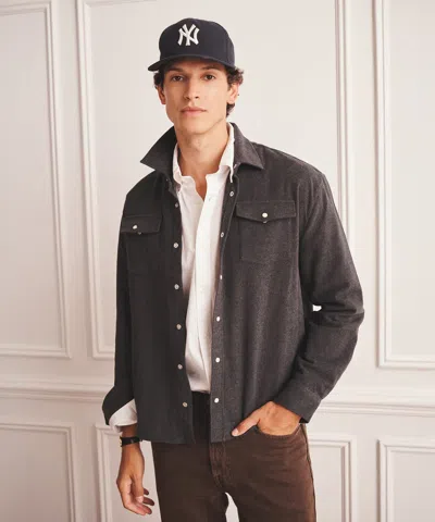 Naadam Brushed Cotton Shirt Jacket In Gray