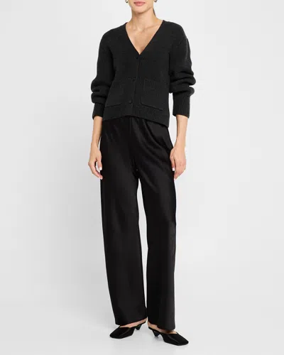Naadam Button-down Cashmere Cardigan In Smoke