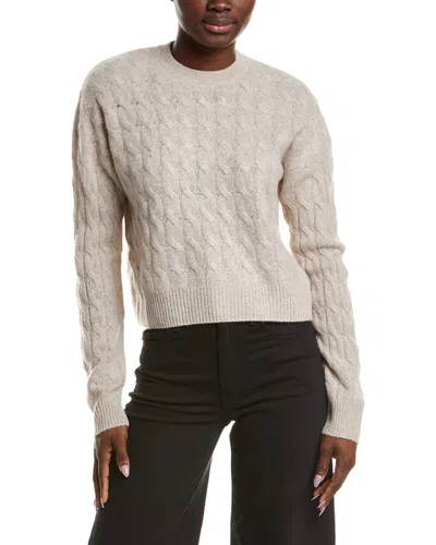 Naadam Cable Crewneck Cashmere Sweater In Neutral