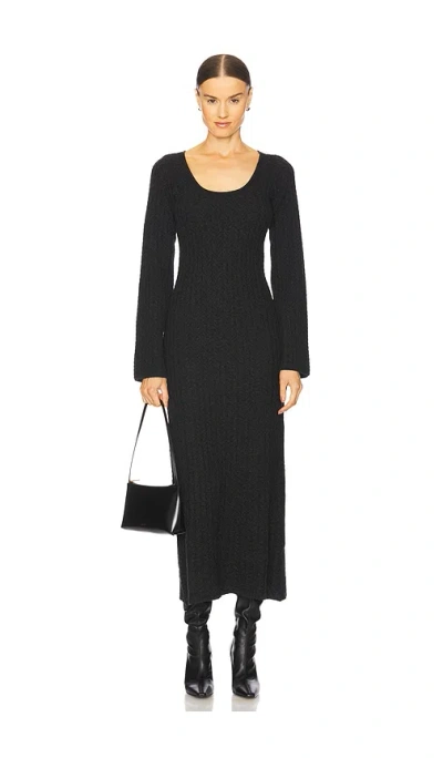 Naadam Cable Long Dress In 烟灰色