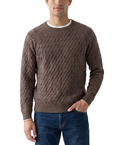 Naadam Cable Wool & Cashmere-blend Crewneck Sweater In Brown