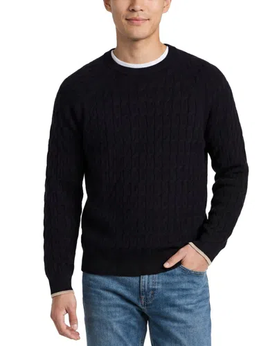 Naadam Cable Wool & Cashmere-blend Crewneck Sweater In Black