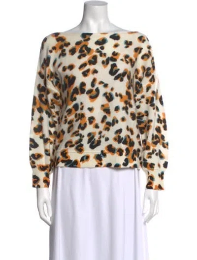 Pre-owned Naadam Cashmere Animal Print Sweater In Neutral