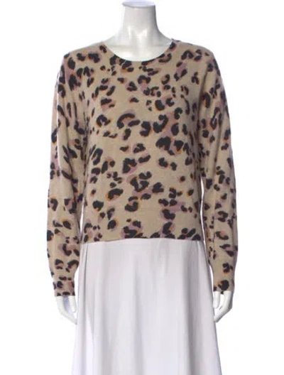 Pre-owned Naadam Cashmere Animal Print Sweater In Neutral