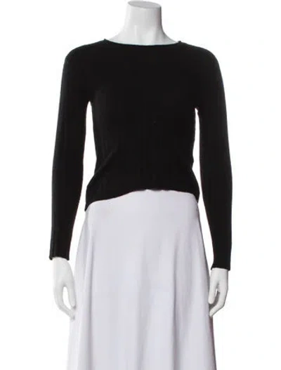 Pre-owned Naadam Cashmere Bateau Neckline Sweater In Black