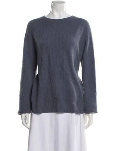 Pre-owned Naadam Cashmere Bateau Neckline Sweater In Blue