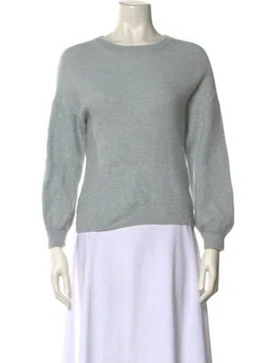 Pre-owned Naadam Cashmere Bateau Neckline Sweater In Green