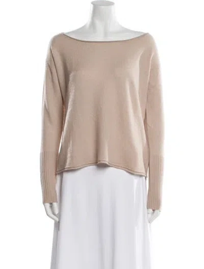 Pre-owned Naadam Cashmere Bateau Neckline Sweater In Neutral