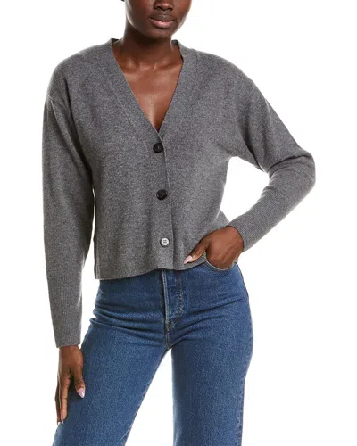 Naadam Cashmere Blouson Cardigan In Gray