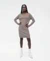Naadam Cashmere Boatneck Mini Sweater Dress In Black