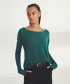 Naadam Cashmere Boatneck Sweater In Emerald