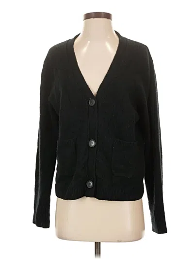 Pre-owned Naadam Cashmere Cardigan Sweater In Black