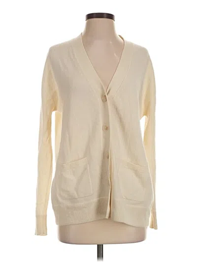Pre-owned Naadam Cashmere Cardigan Sweater In Ivory