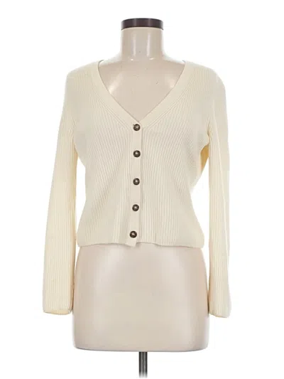 Pre-owned Naadam Cashmere Cardigan Sweater In Ivory