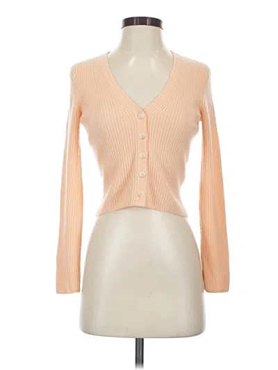 Pre-owned Naadam Cashmere Cardigan Sweater In Orange