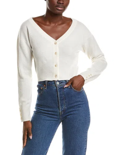 Naadam Cashmere Cinched Waist Cardigan In White
