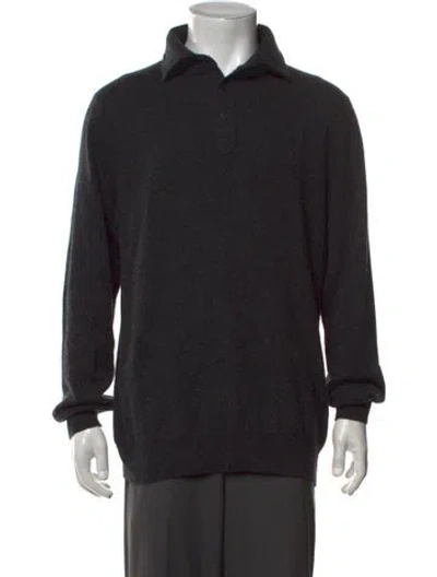 Pre-owned Naadam Cashmere Collar Polo Sweater In Grey