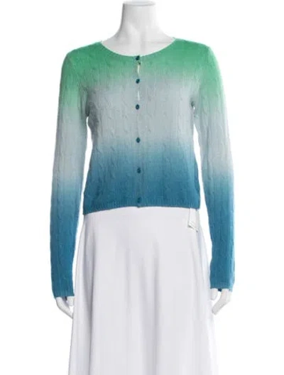Pre-owned Naadam Cashmere Colorblock Pattern Sweater In Blue