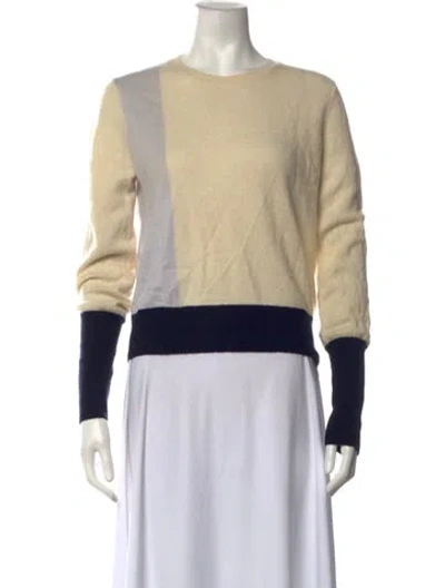 Pre-owned Naadam Cashmere Colorblock Pattern Sweater In Neutrals