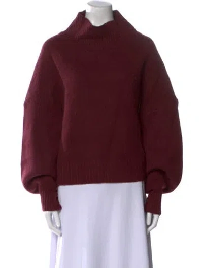 Pre-owned Naadam Cashmere Cowl Neck Sweater In Burgundy